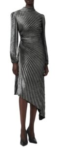 Image of sale on Milena Pleated Metallic Midi Dress