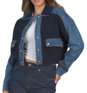 Image of sale on Denim and Sweater Cardigan