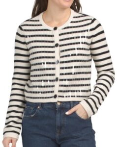 Image of sale on Wool Blend Nebula Sequin Cardigan