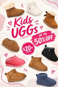 Image of sale on Kids Uggs Up to 50% off