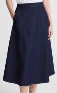 Image of sale on Organic Cotton Denim Midi Skirt