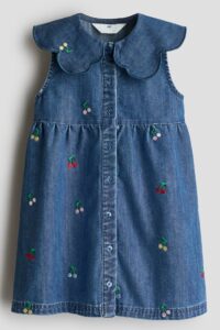 Image of sale on Denim Shirt Dress with Embroidery