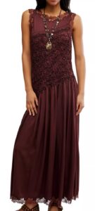 Image of sale on Anora Lace Trim Maxi Dress