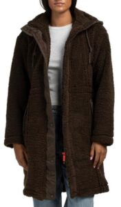 Image of sale on Iris Sherpa Longline Mixed Media Active Coat