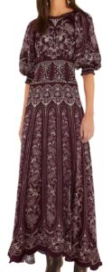 Image of sale on Liz Balloon Sleeve Maxi Dress