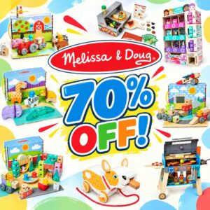 Image of sale on 70% off Melissa & Doug!!