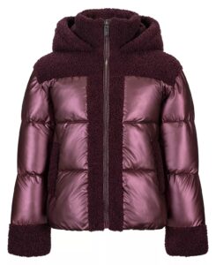 Image of sale on Girls’ 6-16 Metallic with Sherpa Hybrid Hooded Jacket