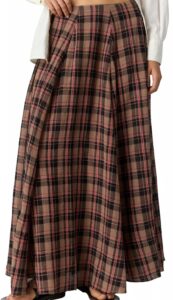Image of sale on Women’s Ives Maxi Plaid Pleated Skirt