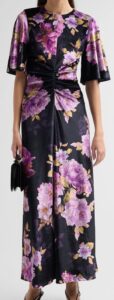Image of sale on Floral Ruched Maxi Dress
