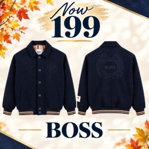 Image of sale on Little Boy’s & Boy’s Logo Wool-blend Varsity Jacket