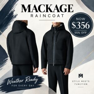 Image of sale on Eric Hooded Raincoat