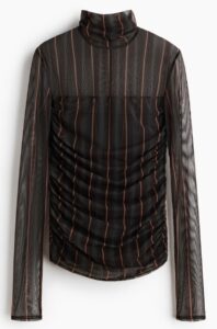 Image of sale on Mesh Mock Turtleneck Top