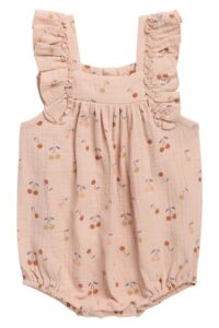 Image of sale on Maya Flutter Sleeve Organic Cotton Bubble Romper