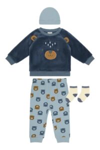 Image of sale on Bear 4-piece Fleece Set