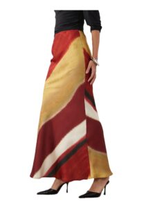 Image of sale on Satin Slip Maxi Skirt in Stripe Set