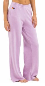 Image of sale on 5 Stripe Sweatpants in Mauve/white Neon