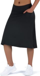 Image of sale on Women’s Midi Length Skorts Skirts with 3 Pockets 24″ Modest Skirts