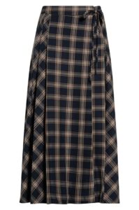 Image of sale on Check Wrap Midi Skirt