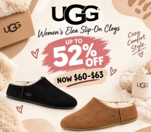 Image of sale on UGG Women’s Elea Slip-On Clogs Up to 52% off