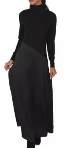 Image of sale on Mixed Media Turtleneck Maxi Dress