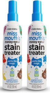 Image of sale on Miss Mouth’s Messy Eater Stain Treater, Laundry Stain Remover, 4 Oz, 2 Pack | Newborn & Baby Essentials; Cleans off Food, Grease, Coffee; Use On…