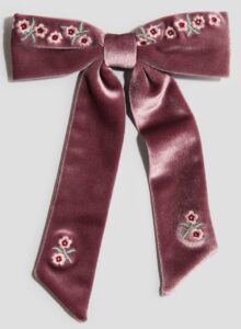 Image of sale on Embroidered Bow-detail Hair Clip