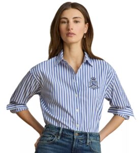 Image of sale on Women’s Striped Long-Sleeve Shirt