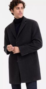 Image of sale on Men’s Prosper Wool-Blend Slim Fit Overcoat