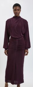 Image of sale on Petite Drapey Crepe Ruched Detail Maxi Dress