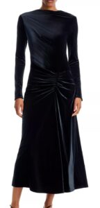 Image of sale on Ferrrera Draped Velvet Midi Dress