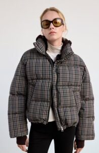 Image of sale on Checked Anorak with Funnel Neck