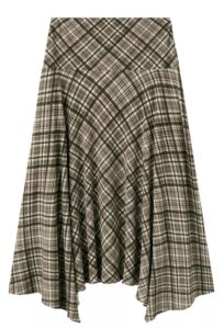 Image of sale on Women’s Plaid Asymmetric Midi Skirt