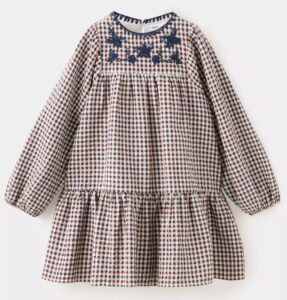 Image of sale on Printed Gingham Cotton Dress