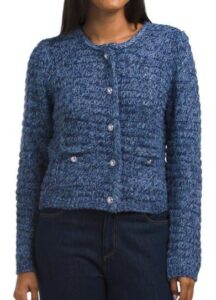 Image of sale on Button Front Cardigan With Braid Detail