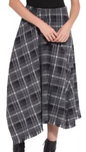 Image of sale on Anniston Asymmetric Fringe Hem Midi Skirt