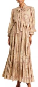 Image of sale on Rian Metallic Floral Tiered Maxi Dress