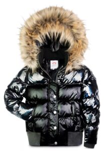 Image of sale on Girls’ Kyla Faux Fur Trim Puffer Coat – Little Kid, Big Kid