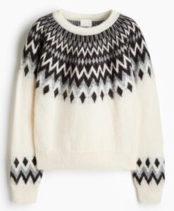 Image of sale on Oversized Jacquard-Knit Sweater