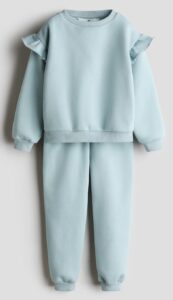 Image of sale on 2-Piece Brushed-Inside Sweatshirt and Joggers Set
