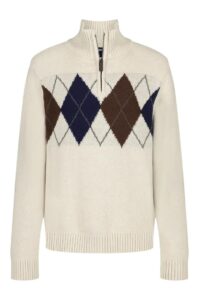 Image of sale on Kids’ Argyle Quarter Zip Sweater