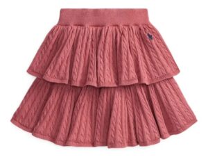 Image of sale on Kids’ Tiered Cable Stitch Cotton Skirt