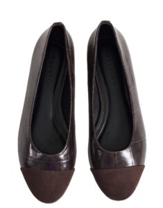 Image of sale on Leon Toe Cap Ballets in Chocolate