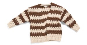 Image of sale on Girls Wool Blend Bubble Knit Cardigan