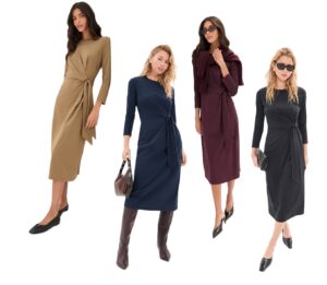 Image of sale on Gwen Long Sleeve Midi Dress