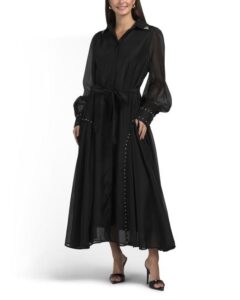 Image of sale on Studded Illusion Sleeve Dress